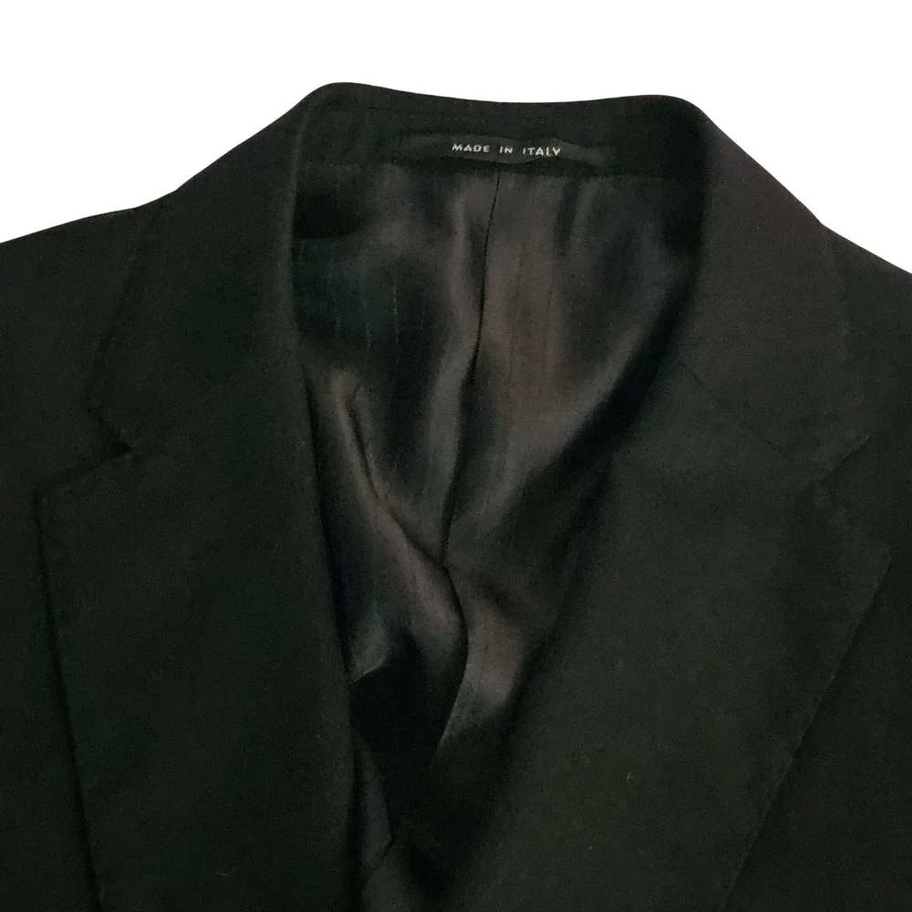 Armani Collezioni Su Misura Mens Navy Blue Super 150s Wool Blazer Jacket 41R